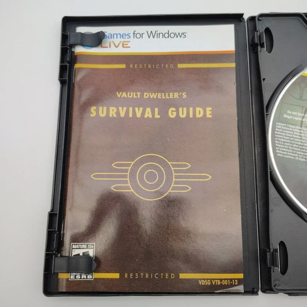 Fallout 3 Game of Year PC DVD Games Windows Live Complete Used Not Tested